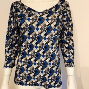 Alcacuz Blue/Grey Patterned Shirt
